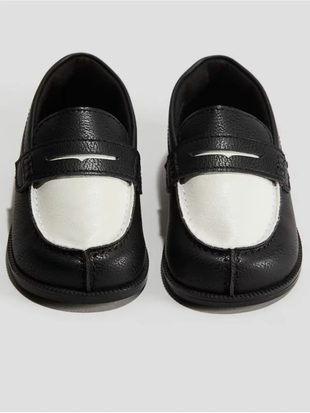 Toddler Boy H&M Black and White Penny Loafers